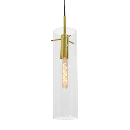 Afx Vista 1-Light Pendant, Clear Glass Shade, Light Antique Brass Finish VSAP05MBLB